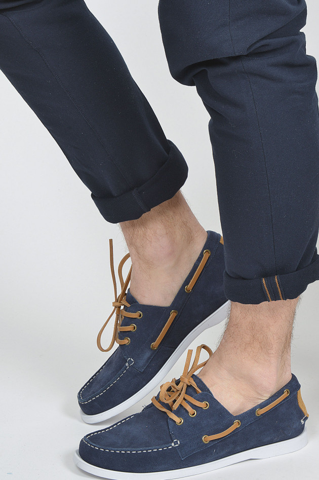 Sun68  Bootsschuhe aus Leder in Navy