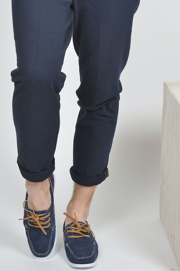 Sun68  Bootsschuhe aus Leder in Navy