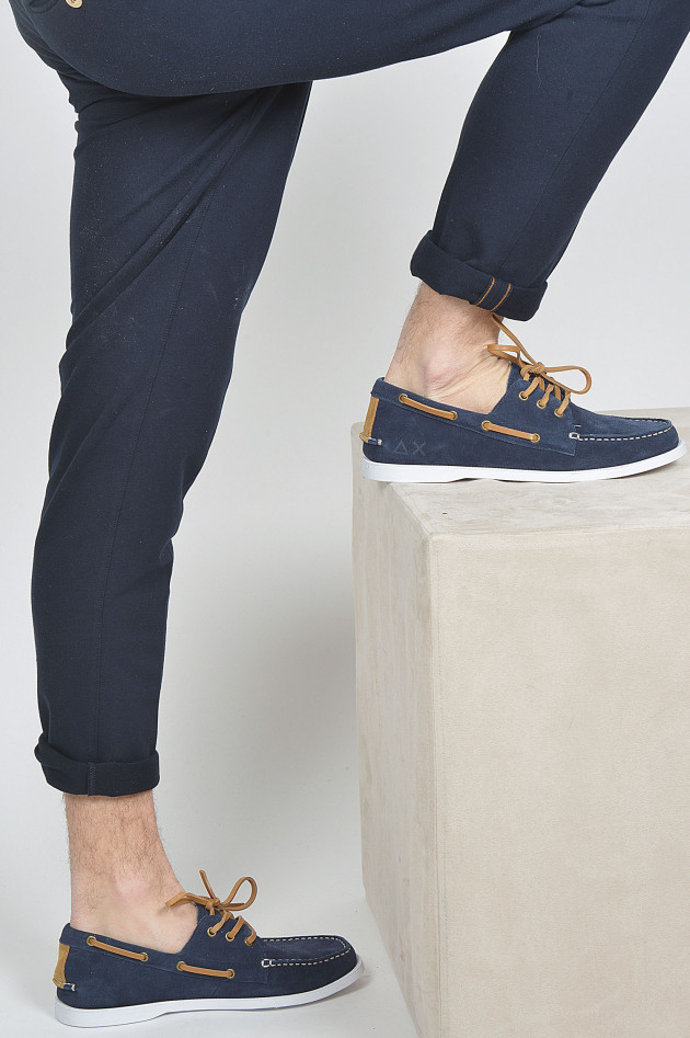 Sun68  Bootsschuhe aus Leder in Navy