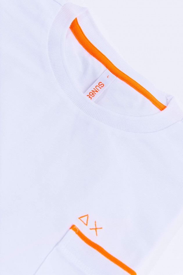 Sun68  Modernes Shirt mit Neon-Details in Weiß
