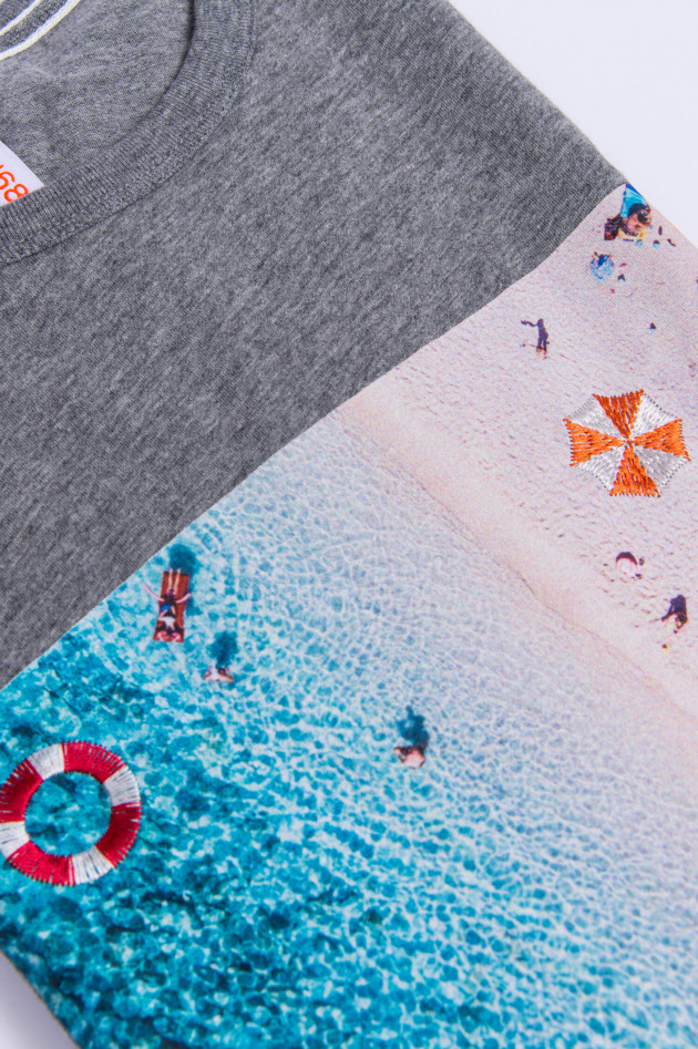 Sun68  T-Shirt BEACH mit Fotoprint in Grau
