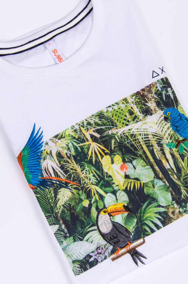 Sun68  T-Shirt JUNGLE mit Fotoprint in Weiß