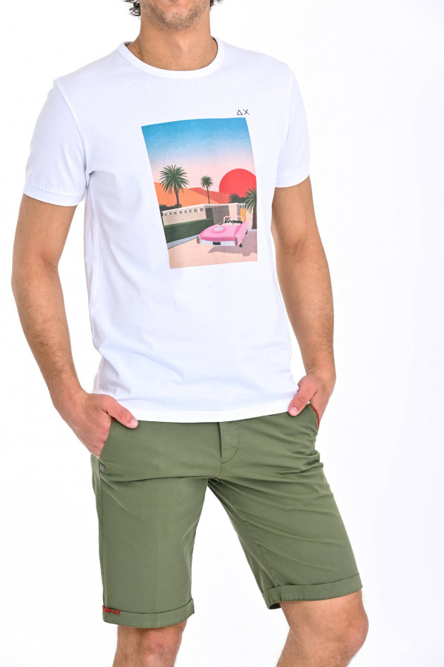 Sun68  T-Shirt mit Print in Weiß