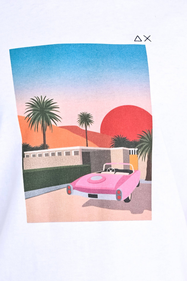 Sun68  T-Shirt mit Print in Weiß