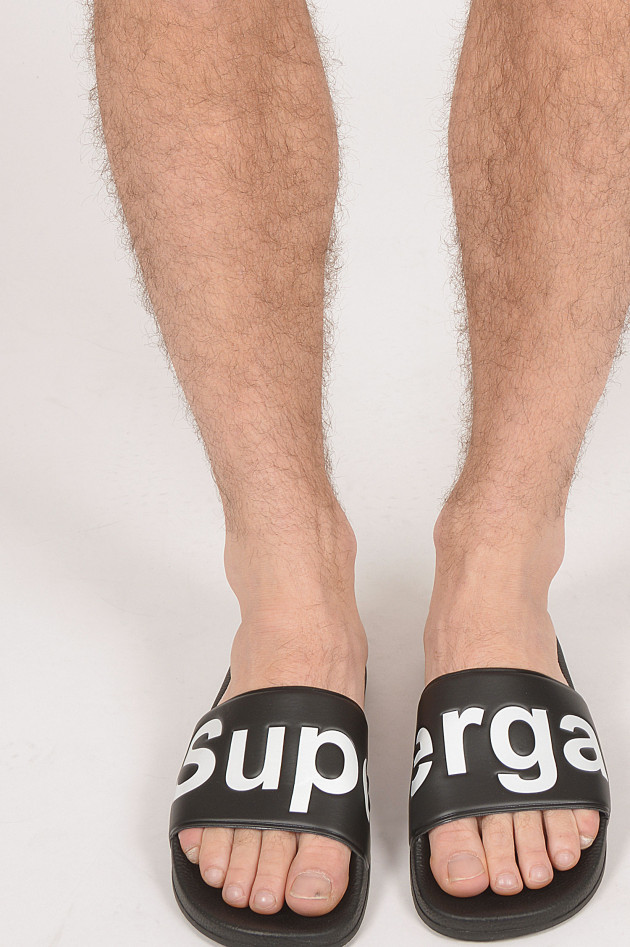Superga Sandale in Navy/Schwarz