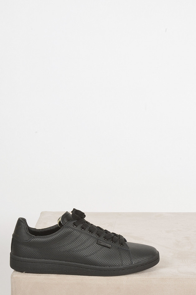 Superga Sneakers aus Leder in Schwarz