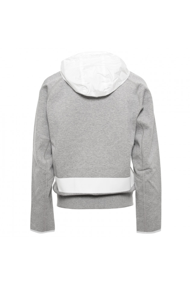 Moncler Sweatjacke in Grau/Weiß