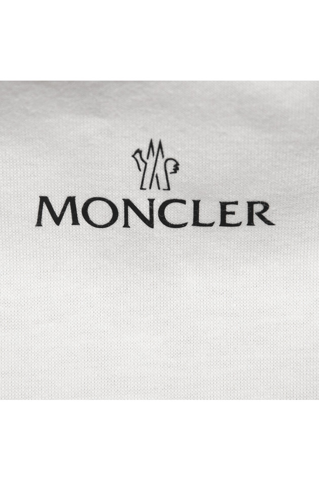 Moncler Sweatjacke in Grau/Weiß