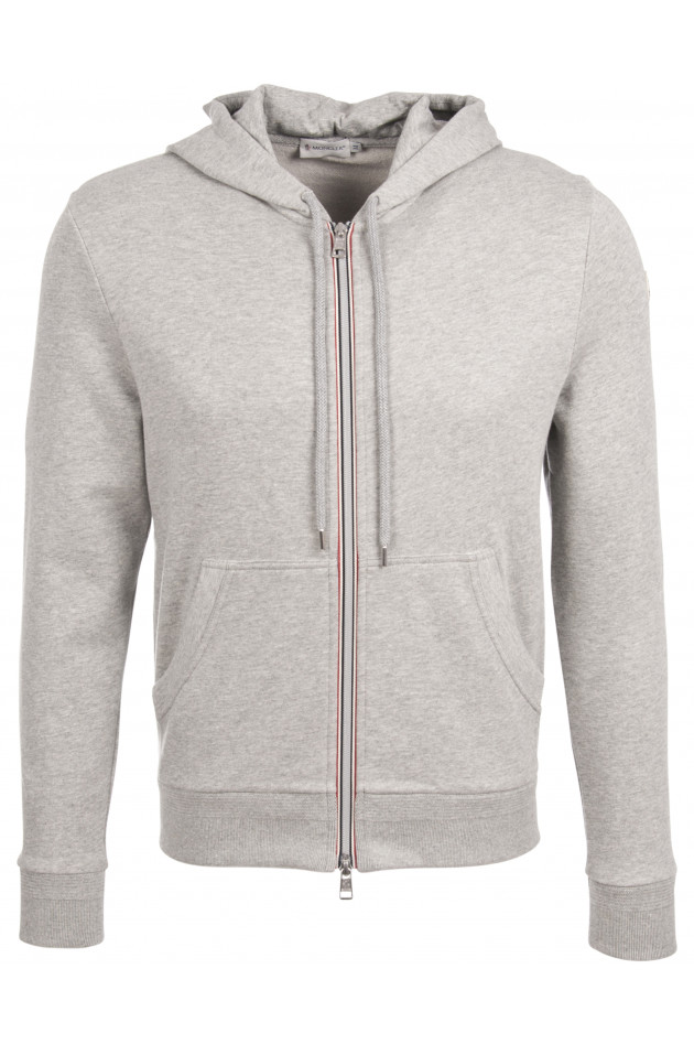 Moncler Sweatjacke in Hellgrau