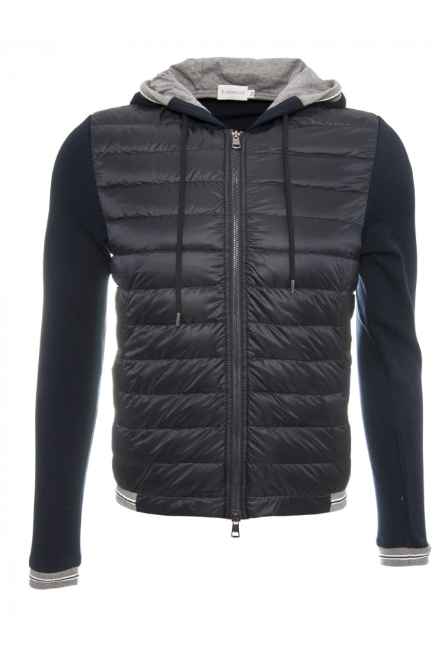 Moncler Sweatjacke mit Daunenfüllung in Navy