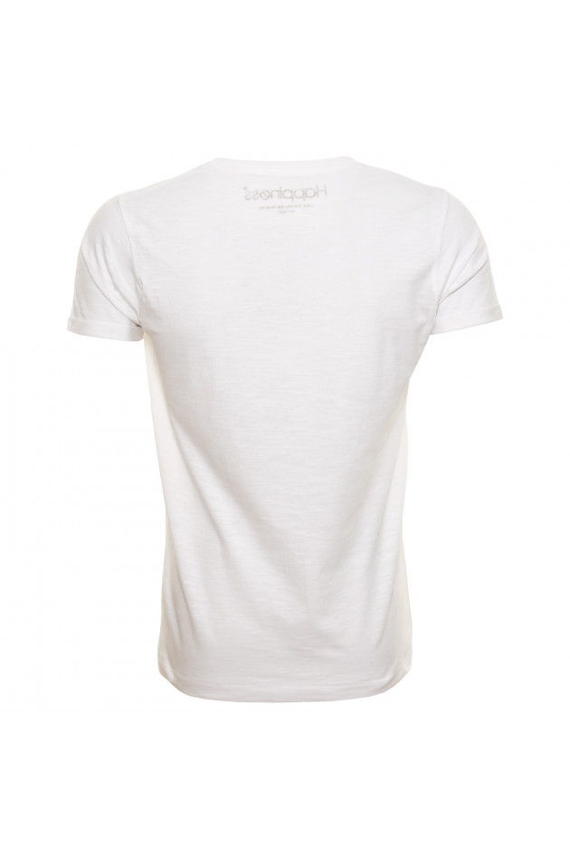Happiness T-Shirt Gentlemen in Weiß
