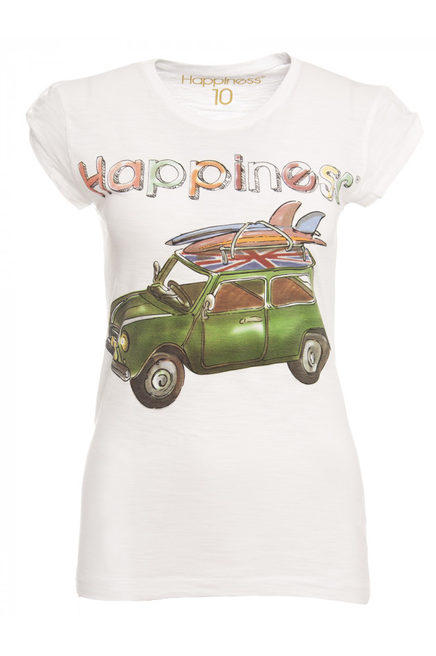 Happiness T-Shirt HAPPINESS 3 in Weiß