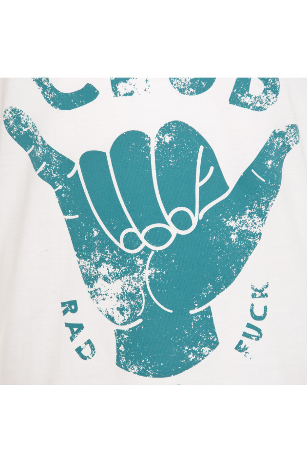 Happiness T-Shirt Surfers Club in Weiß