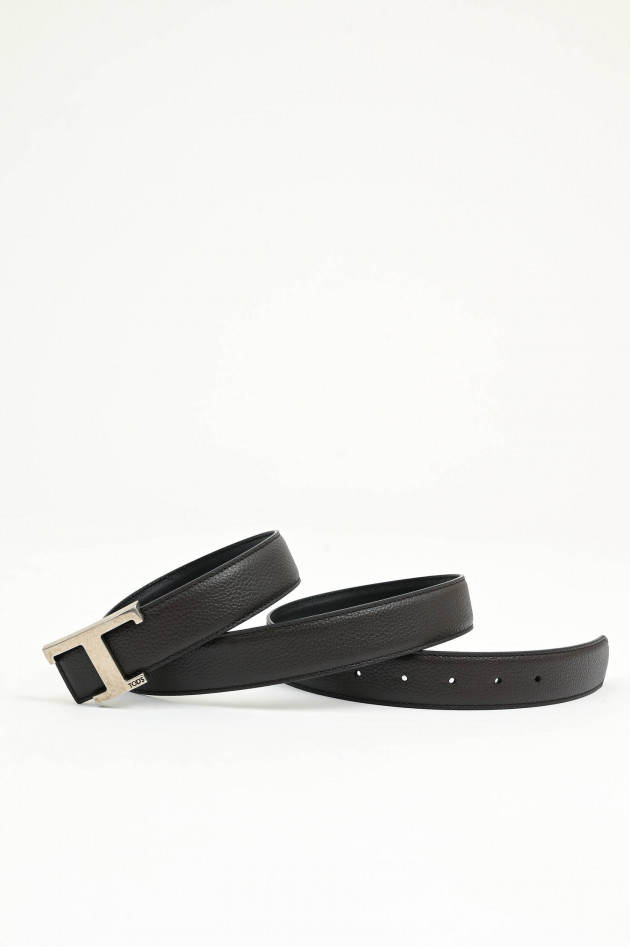 Tod's Wendegürtel in Braun/Schwarz