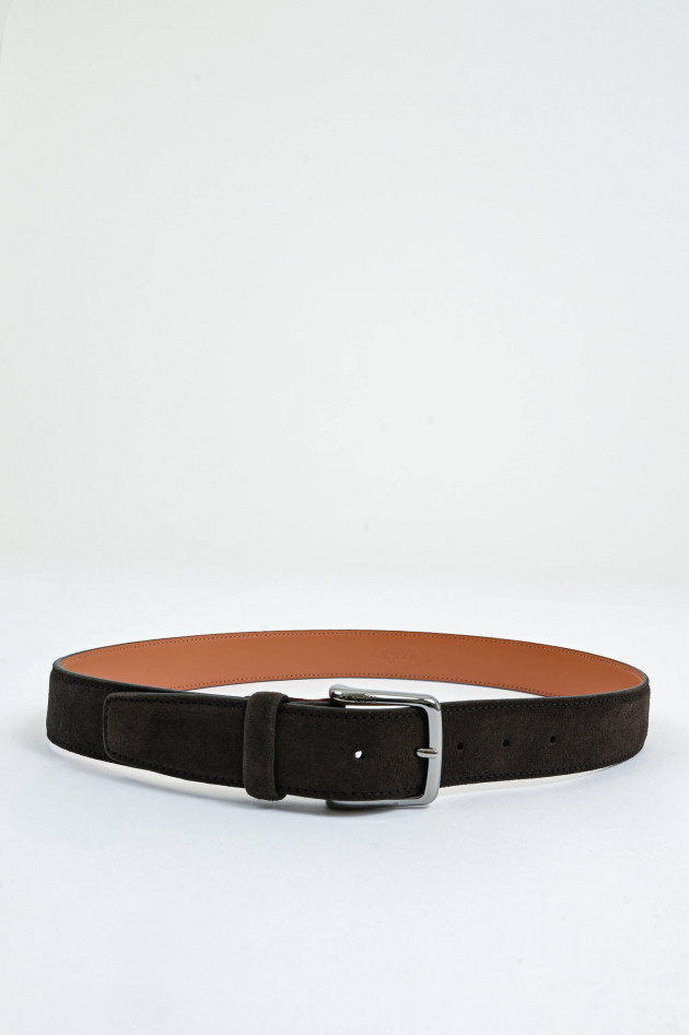 Tod's Gürtel aus Veloursleder in Braun