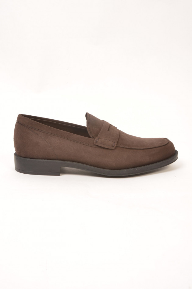 Tod's Loafers aus Veloursleder in Braun