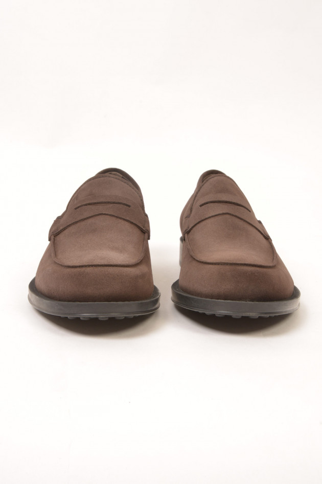 Tod's Loafers aus Veloursleder in Braun