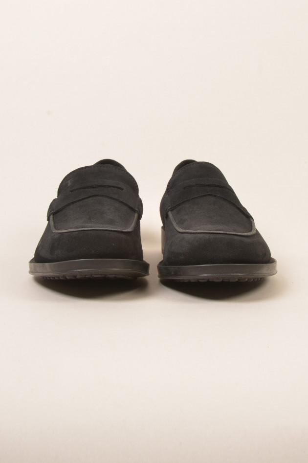 Tod's Loafers aus Veloursleder in Marine