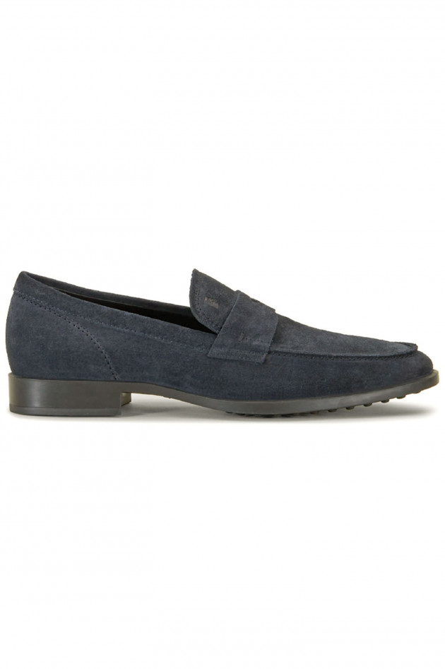 Tod's Loafers aus Veloursleder in Navy