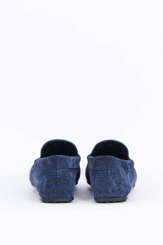 Tod's Loafer aus Veloursleder in Navy