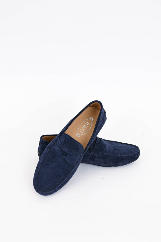 Tod's Rauleder-Mokkasin in Navy