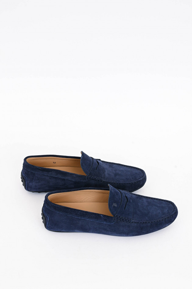 Tod's Rauleder-Mokkasin in Navy