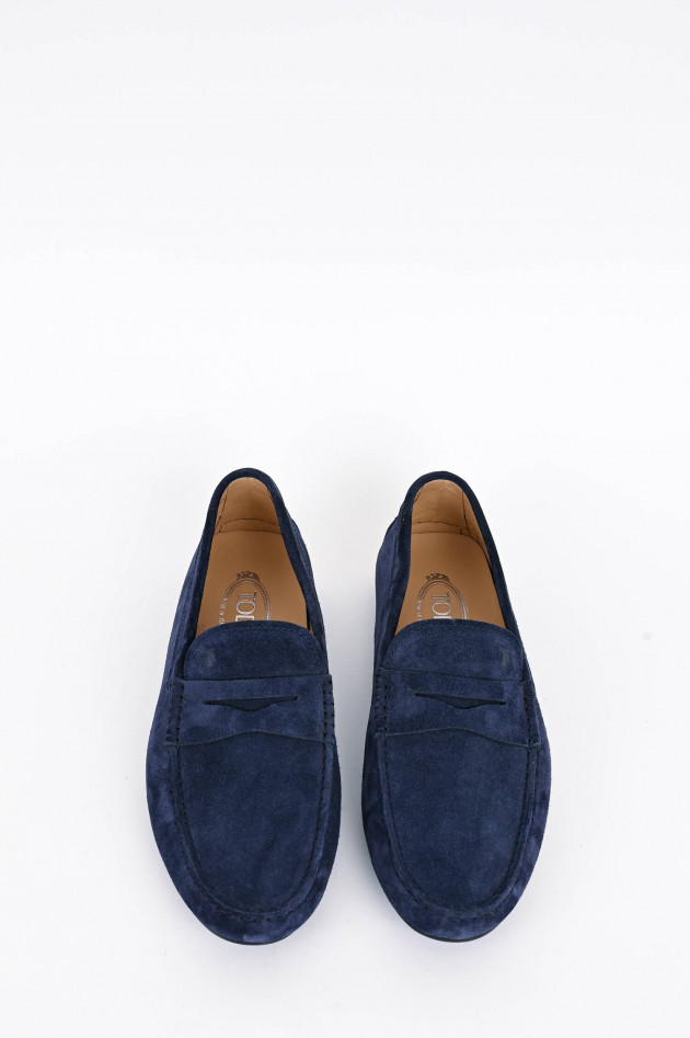 Tod's Rauleder-Mokkasin in Navy