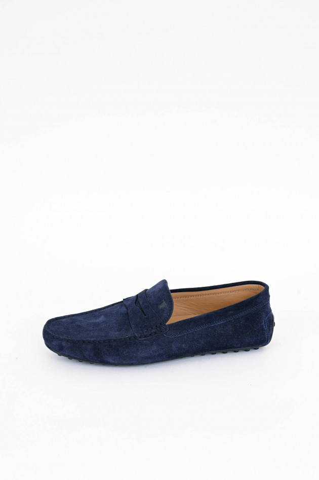 Tod's Rauleder-Mokkasin in Navy