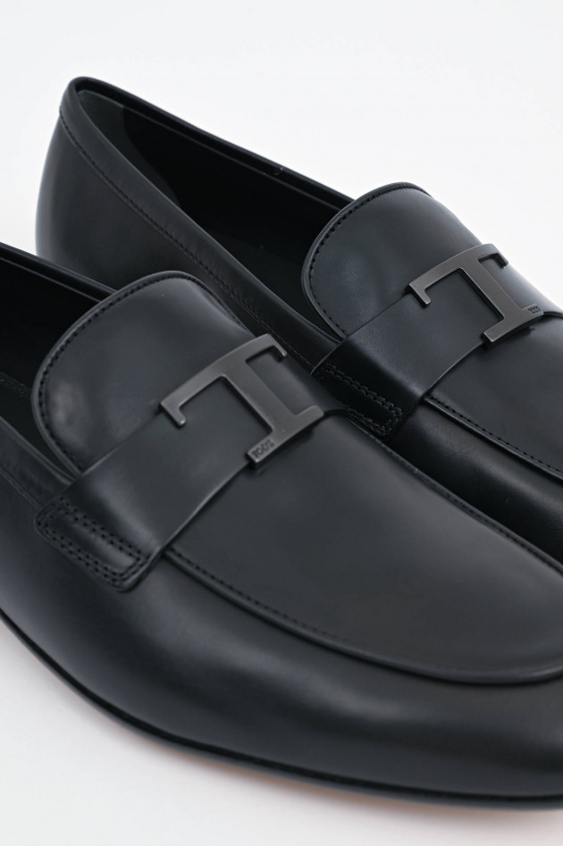 Tod's Loafer aus Glattleder in Schwarz