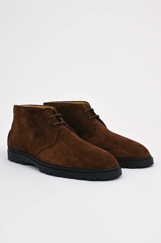 Tod's Veloursleder Stiefelette in Braun