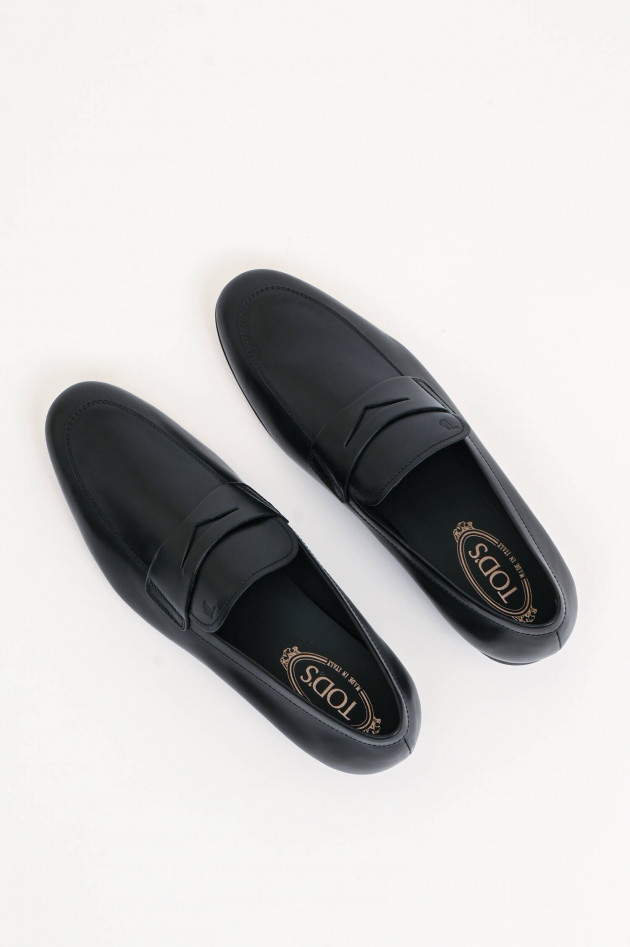 Tod's Slipper aus Glattleder in Schwarz