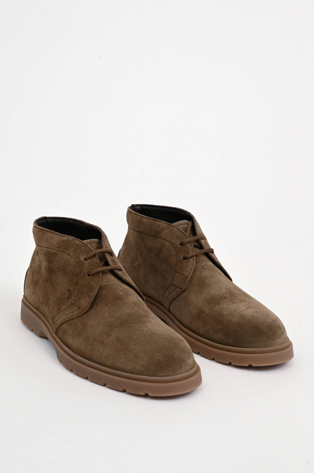 Tod's Stiefelette aus Veloursleder in Braun