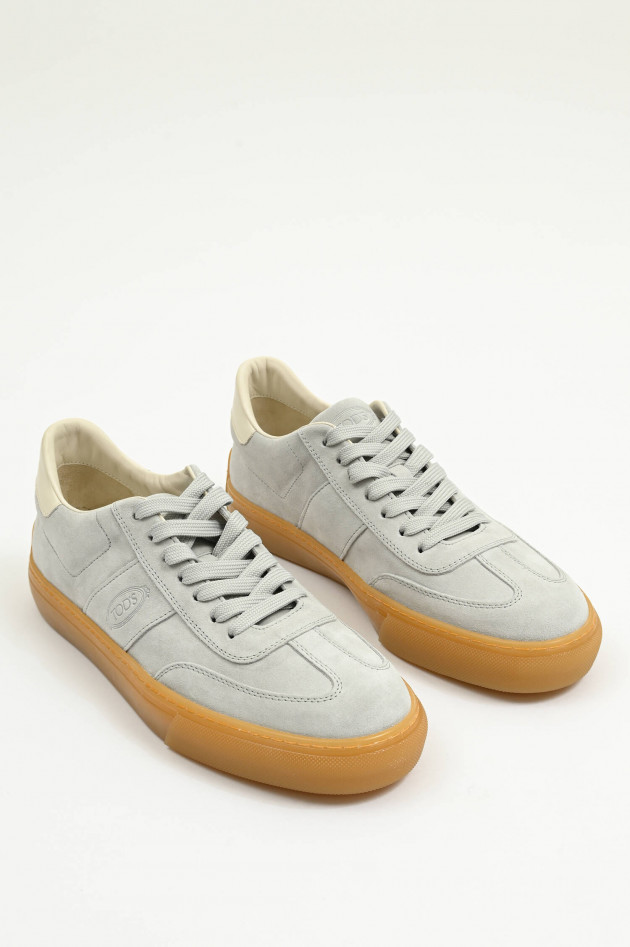 Tod's  Sneaker aus Veloursleder in Blaugrau