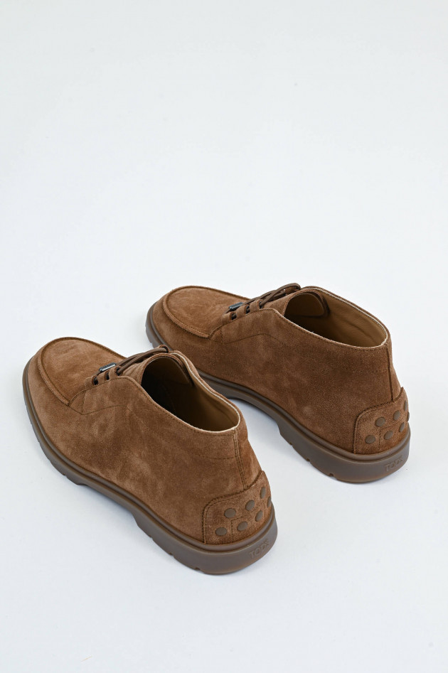 Tod's Halbschuh mit elastischer Schnürung in Noce