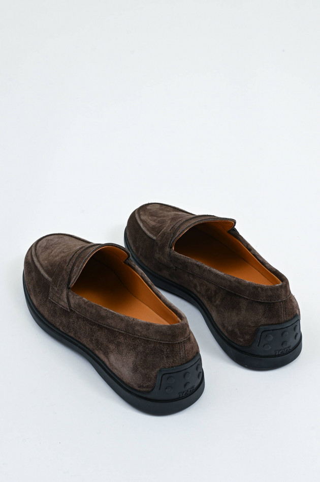 Tod's Mocassin aus Velourleder in Braun