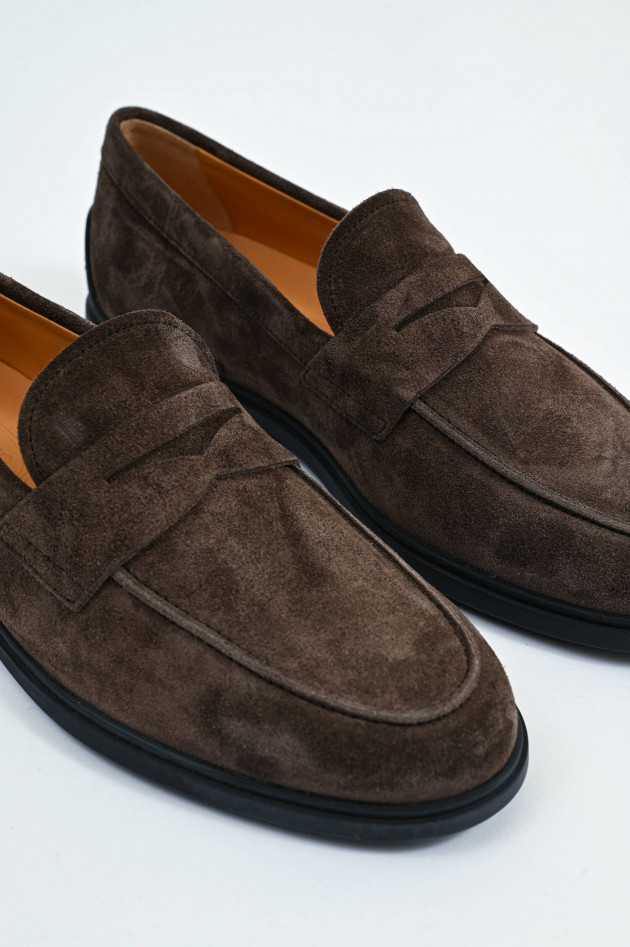 Tod's Mocassin aus Velourleder in Braun