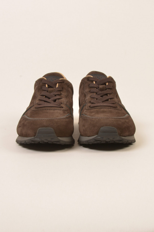 Tod's Sneaker aus Veloursleder in Braun