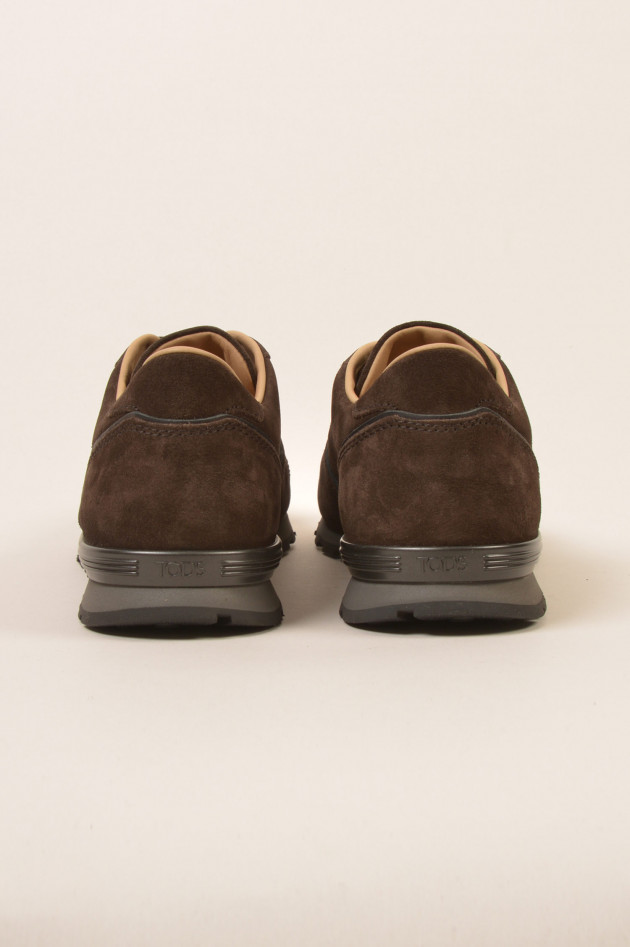 Tod's Sneaker aus Veloursleder in Braun
