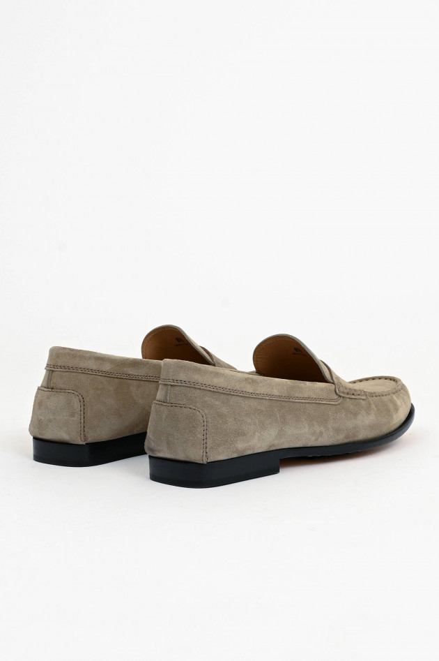 Tod's Mokassins aus Veloursleder in Taupe
