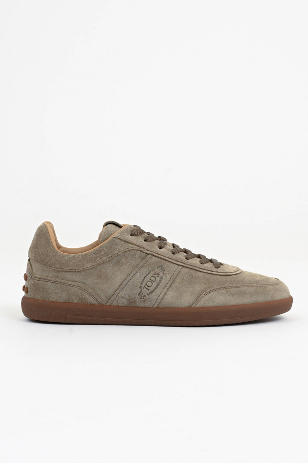 Tod's Veloursleder Sneaker in Taupe