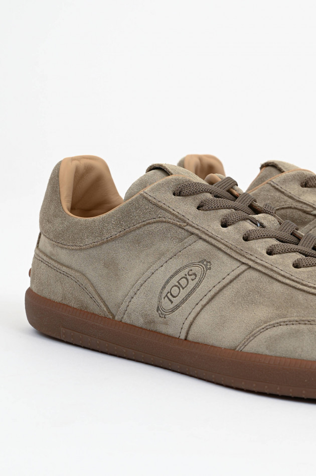 Tod's Veloursleder Sneaker in Taupe