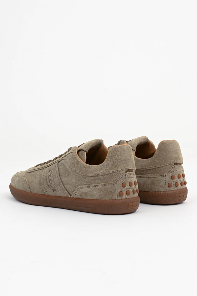 Tod's Veloursleder Sneaker in Taupe