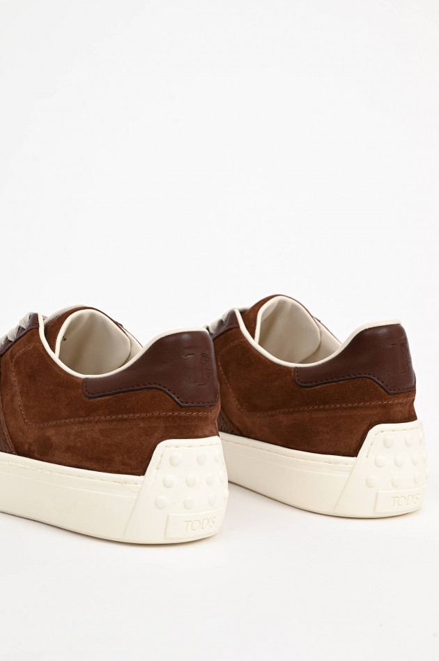 Tod's Sneaker aus Veloursleder in Braun