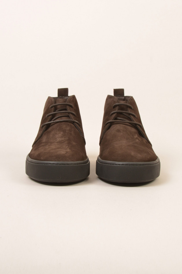 Tod's Stiefelette aus Veloursleder in Braun