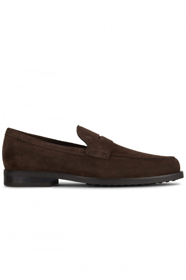 Tod's Loafers aus Veloursleder in Braun