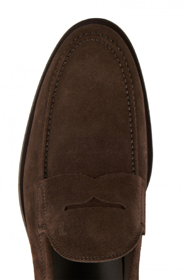 Tod's Loafers aus Veloursleder in Braun