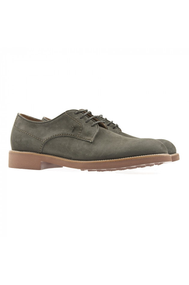 Tod's Schnürschuh aus Leder in Grün