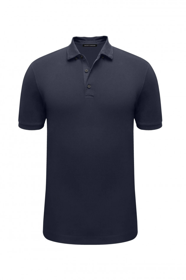 Trusted Handwork Jersey Poloshirt in Navy