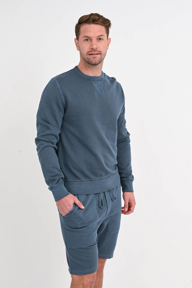 Trusted Handwork Rundhals-Sweatshirt in Blaugrau