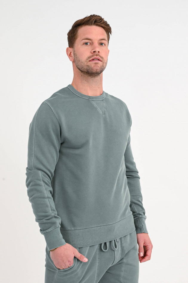 Trusted Handwork Rundhals-Sweatshirt in Graugrün